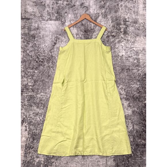 Eileen Fisher Dresses & Skirts - Eileen Fisher Dress Large Womens Pastel Green Organic Linen Midi